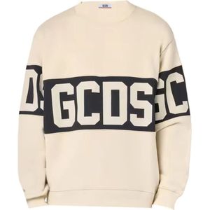 Gcds, Heren, Sweatshirts & Hoodies, Beige, Maat: L