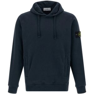 Stone Island, Heren, Sweatshirts & Hoodies, Blauw, Maat: S Katoen,
