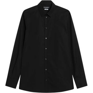 Dolce & Gabbana, Heren, Overhemden, Zwart, Maat: XL