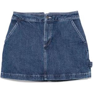 A.p.c., Dames, Rokken, Blauw, Maat: XS Katoen,
