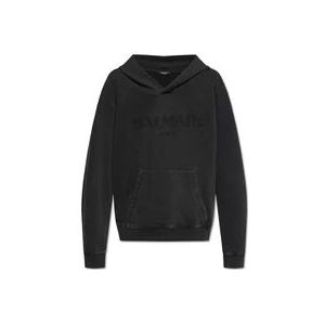 Balmain Sweatshirt met logo , Black , Heren , Maat: XL