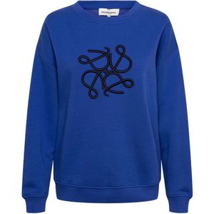 &Co Woman, Dames, Sweatshirts & Hoodies, Blauw, Maat: M Katoen,