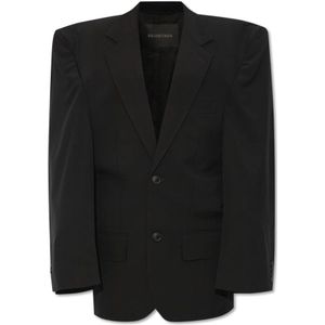 Balenciaga Wollen blazer , Black , Dames , Maat: S