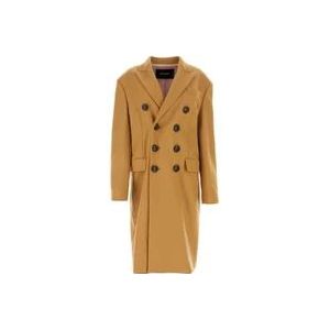 Dsquared2 Oversized Deana Jas van Kamelenwolmix , Brown , Dames , Maat: XS