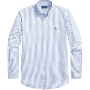 Polo Ralph Lauren, Heren, Overhemden, Blauw, Maat: L Katoen,