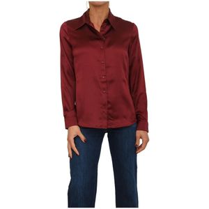 Nenette, Dames, Blouses & Shirts, Rood, Maat: S Zijde,