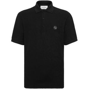 Philipp Plein, Heren, Tops, Zwart, Maat: M Katoen,