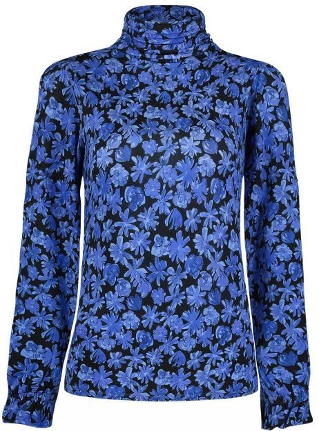 Fabienne Chapot - Billy - Blousetop - Blauw - Viscose - Elastaan - Turtleneck