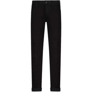 Emporio Armani, Heren, Broeken, Zwart, Maat: W33 L32 Katoen,