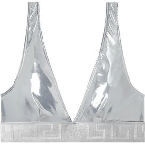 Versace, Dames, Badkleding, Grijs, Maat: L Poliester,