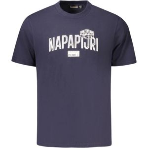 Napapijri - Cotton T-Shirt - Blauw - Heren
