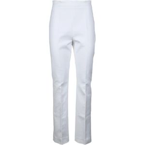 Sportmax, Dames, Broeken, Wit, Maat: 2XS Katoen,