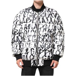 Dolce & Gabbana, Heren, Jassen, Wit, Maat: L Poliester,