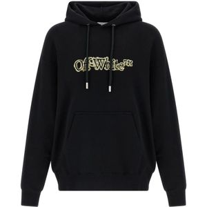 Off White, Heren, Sweatshirts & Hoodies, Zwart, Maat: M Katoen,