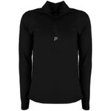 Fila - Heren Aansluitend Polo Shirt - Zwart - Polyester - Met Rits en Verstelbare Koordjes