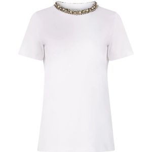 Nina Ricci, Dames, Tops, Wit, Maat: L Katoen,