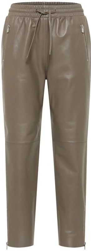 Carlo Colucci - Leren Broek - Bruin - Dames