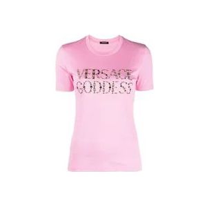 Versace T-Hemden , Pink , Dames , Maat: 2XS