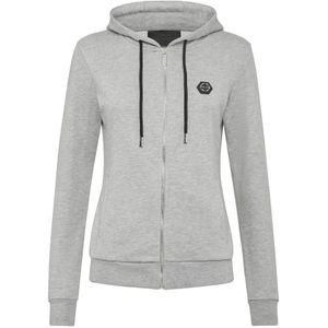 Philipp Plein, Dames, Sweatshirts & Hoodies, Grijs, Maat: M Katoen,