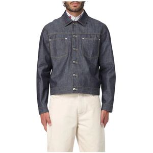 Bottega Veneta, Heren, Jassen, Blauw, Maat: S Denim,