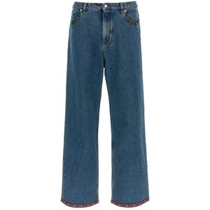Valentino Garavani, Heren, Jeans, Blauw, Maat: W32 Katoen,