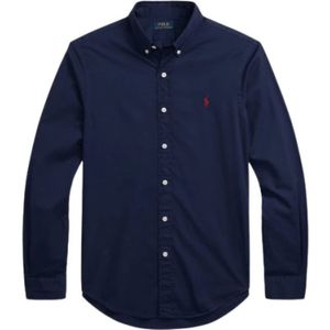 Polo Ralph Lauren, Heren, Overhemden, Blauw, Maat: 2XL Katoen,