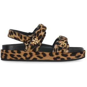 Tory Burch, Dames, Schoenen, Bruin, Maat: 39 EU Leer,