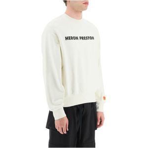 Heron Preston, Heren, Sweatshirts & Hoodies, Wit, Maat: XL Katoen,