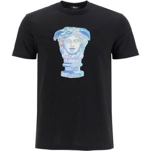 Versace, Heren, Tops, Zwart, Maat: L