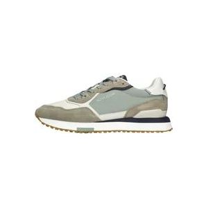 Woolrich Lage Retro Sneaker Beige Suède , Multicolor , Heren , Maat: 42 EU