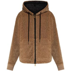 Moncler, Dames, Jassen, Bruin, Maat: S