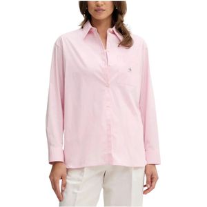 Calvin Klein Jeans, Dames, Blouses & Shirts, Roze, Maat: XS Katoen,
