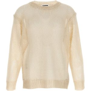 Jil Sander, Heren, Truien, Beige, Maat: M Zijde,