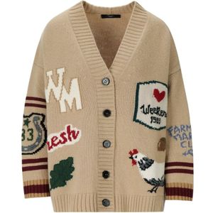 Weekend Max Mara, Dames, Truien, Beige, Maat: XS Wol,