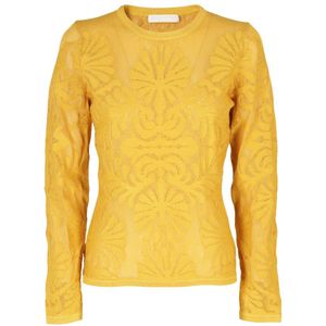 Ulla Johnson, Dames, Truien, Geel, Maat: S Viscose,