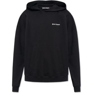 Palm Angels, Heren, Sweatshirts & Hoodies, Zwart, Maat: L Katoen,