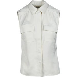 Calvin Klein, Dames, Jassen, Wit, Maat: L Poliester,