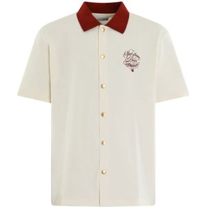 Drole de Monsieur, Heren, Overhemden, Wit, Maat: S Katoen,