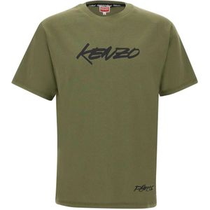 Kenzo, Heren, Tops, Groen, Maat: M Katoen,