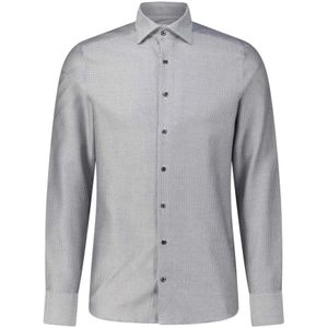 Stenströms, Heren, Overhemden, Grijs, Maat: S Katoen,