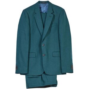 Paul Smith, Heren, Pakken, Groen, Maat: M Linnen,