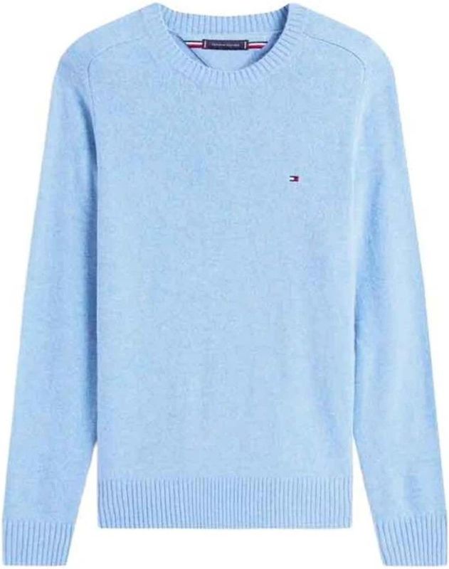 Tommy Hilfiger - Lambswool Crew Neck - Trui - Blauw - Heren