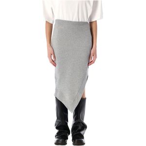 The Attico, Dames, Rokken, Grijs, Maat: 2XS Fleece,