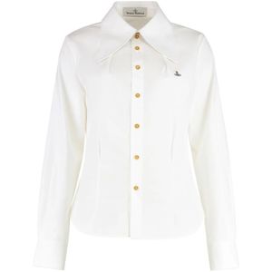 Vivienne Westwood, Dames, Blouses & Shirts, Wit, Maat: S Katoen,