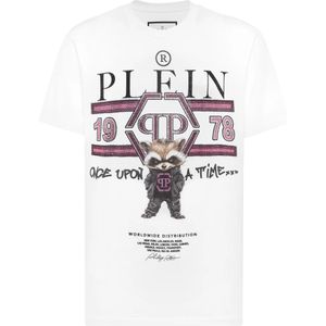 Philipp Plein, Heren, Tops, Wit, Maat: XS Katoen,