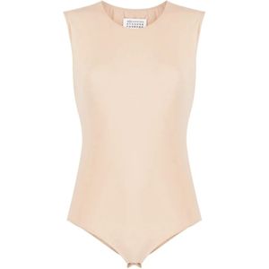 Maison Margiela, Dames, Tops, Beige, Maat: 3XS