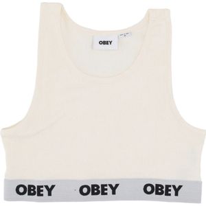 Obey, Dames, Tops, Beige, Maat: S Katoen,