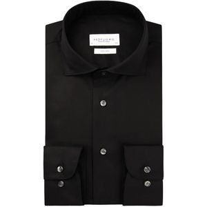 Profuomo - Overhemd - Zwart - Lange Mouw - Strijkvrij