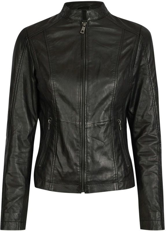 Bugatti, Dames, Jassen, Zwart, Maat: L Leer,