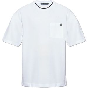 Dolce & Gabbana, Heren, Tops, Wit, Maat: M Katoen,